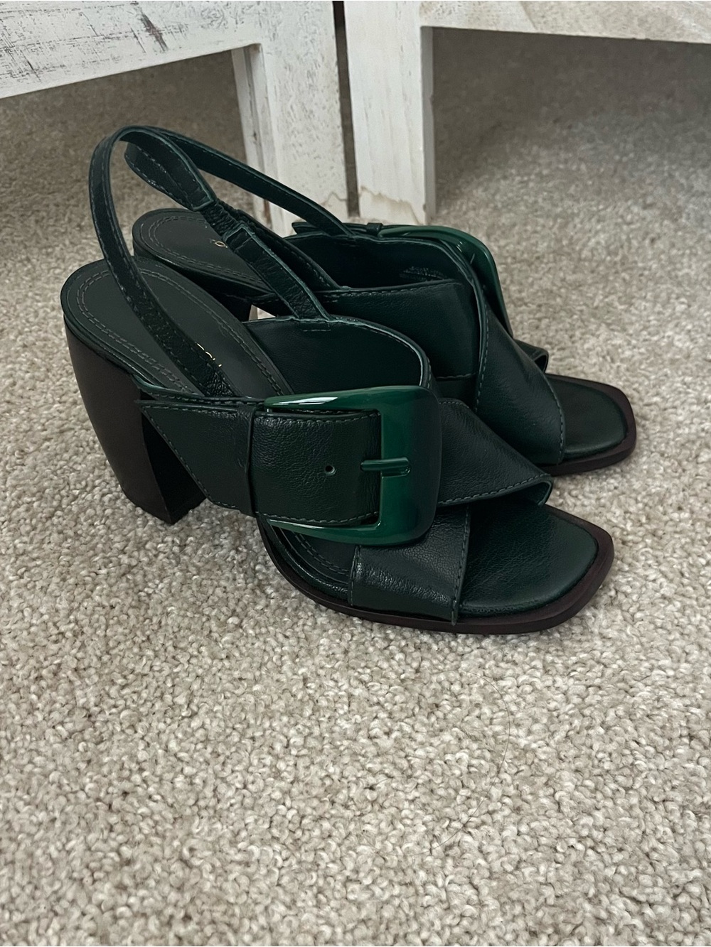 Tory Burch Banana Heel Sandal Green - Picture 3 of 8